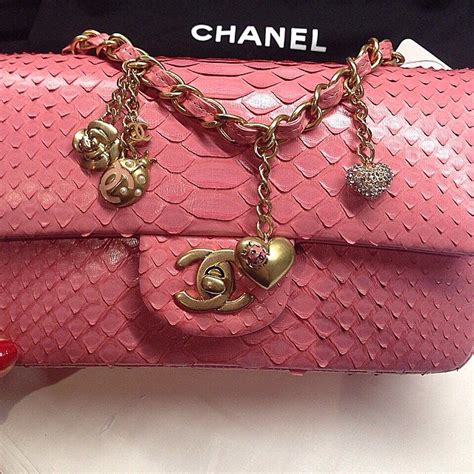 chanel neon pink python bag|Chanel python clutch bag.